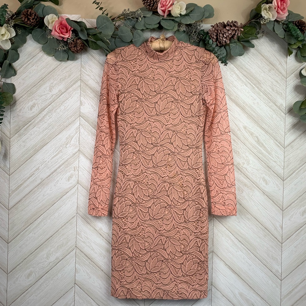 Dress The Population Lace Dress Long Sleev